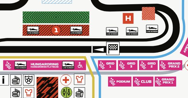 Grid 1 3 grandstands